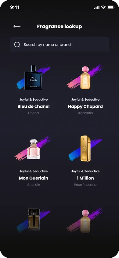 La recherche par parfum : chaque référence porte les émotions qui lui sont associées.